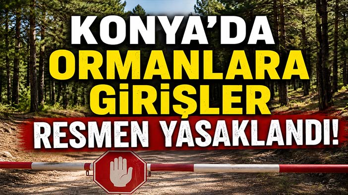 Konya’da ormanlara girişler resmen yasaklandı!