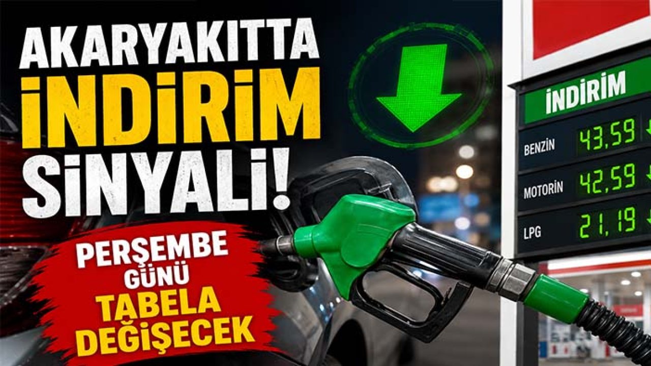 Akaryakıtta indirim sinyali! Perşembe günü tabela değişecek