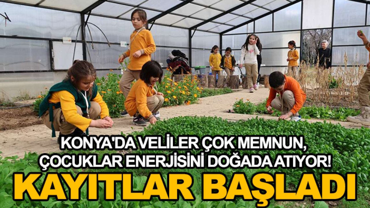 Konya'da veliler çok memnun, çocuklar enerjisini doğada atıyor! Kayıtlar başladı