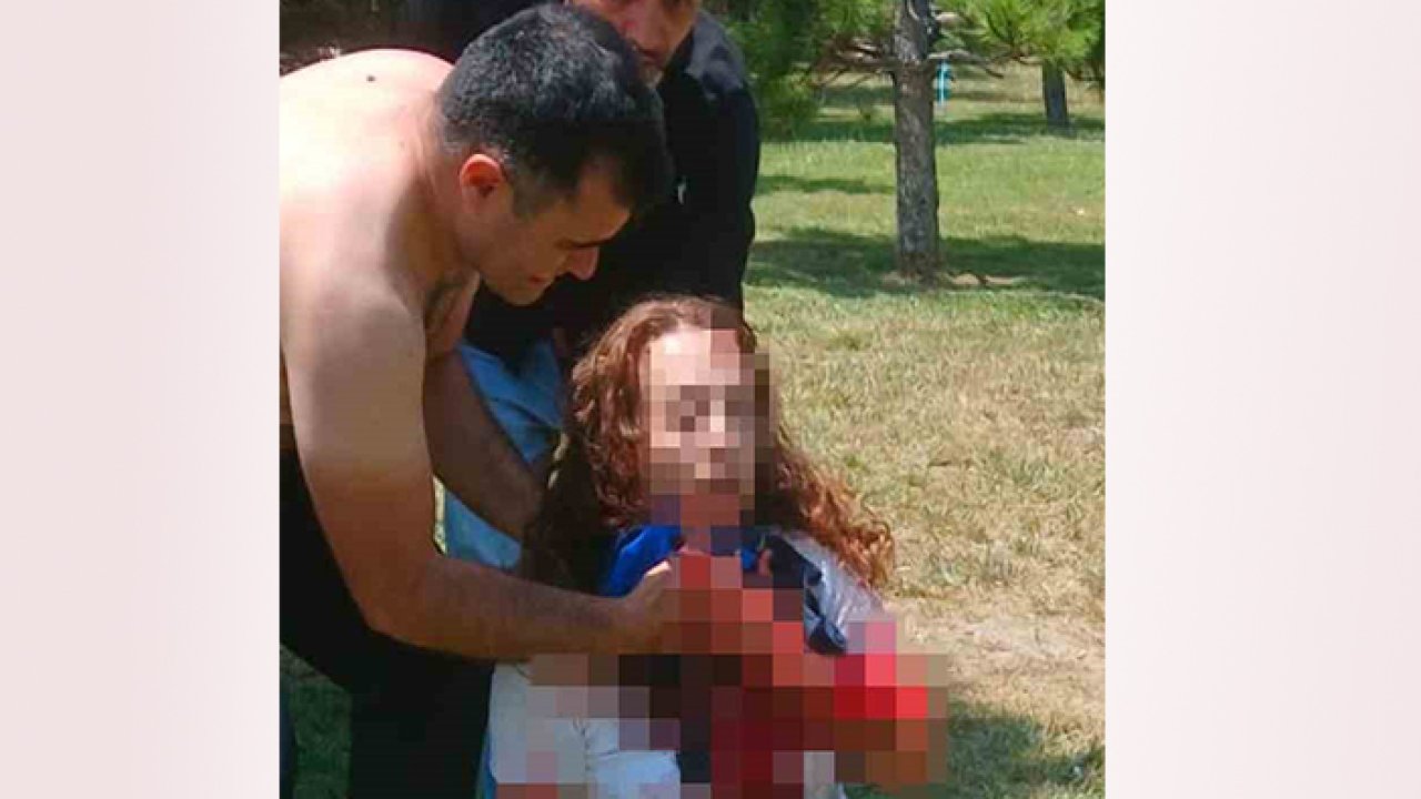 Karısını parkta boğazından bıçakladı! Lince uğradı