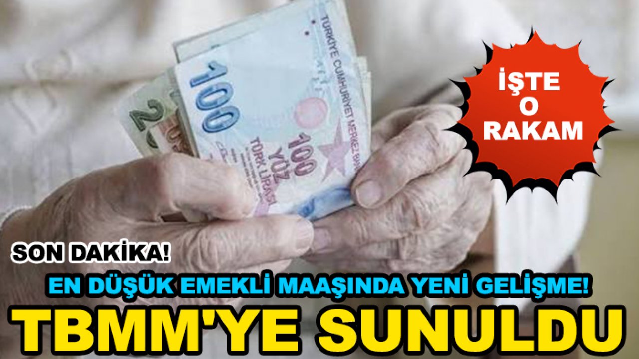 Son dakika! En düşük emekli maaşında yeni gelişme! TBMM'ye sunuldu