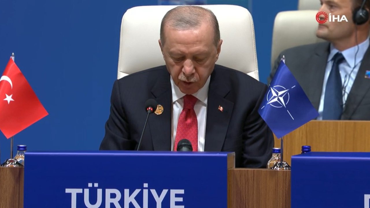 Cumhurbaşkanı Erdoğan, tarihi NATO Zirvesi'nde konuştu!