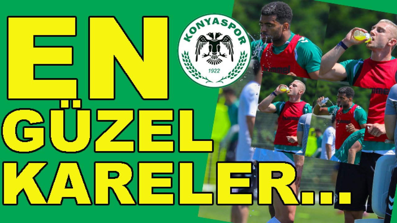 Konyaspor antrenmanından en güzel kareler...