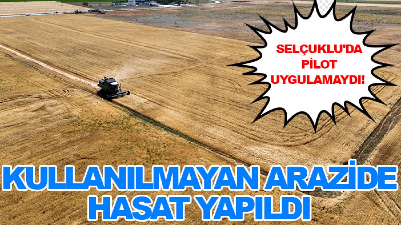 Selçuklu'da pilot uygulamaydı! Kullanılmayan arazide hasat yapıldı