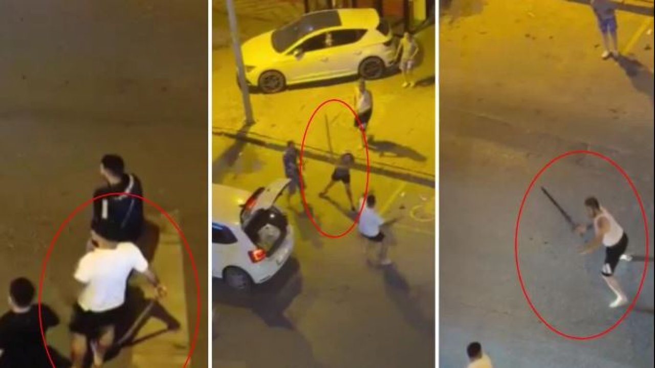 Sokak ortasında kılıçlı kavga! Kan gövdeyi götürdü