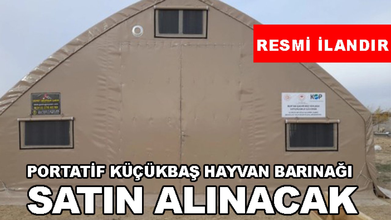 Portatif küçükbaş hayvan barınağı satın alınacak