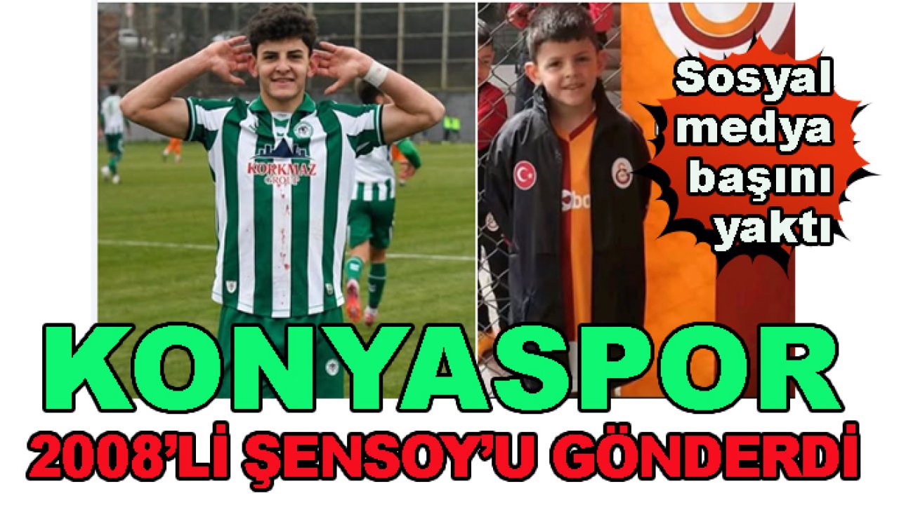 Konyaspor'da 2008'li Egehan Şensoy'un Galatasaray paylaşımı başını yaktı