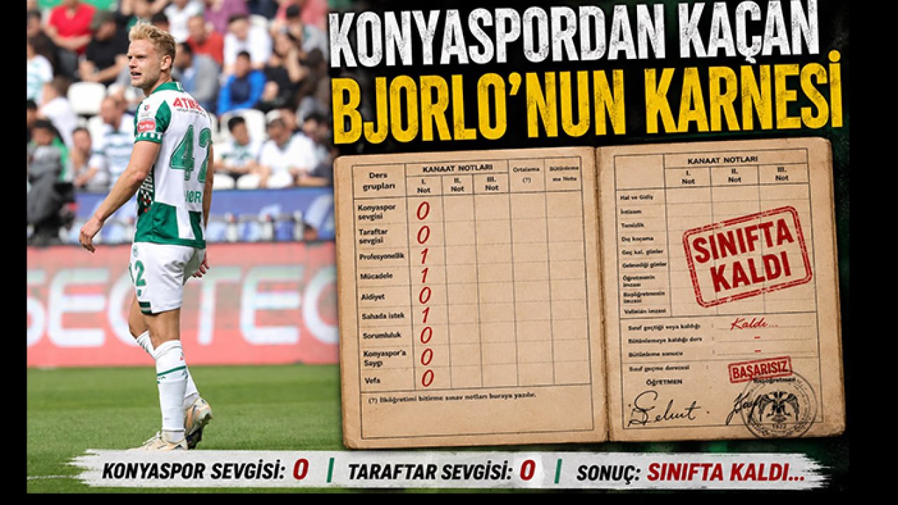 Konyaspor'dan kaçan Morten Bjorlo'nun karnesi
