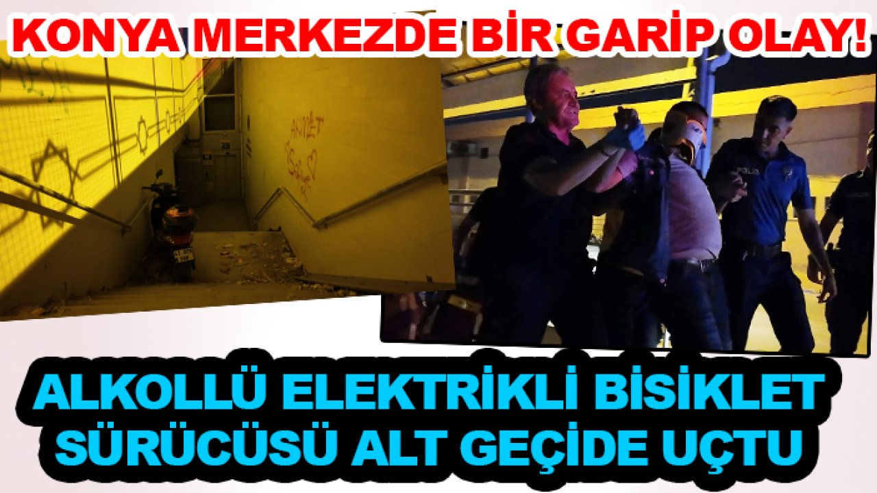 Yanlış okumadınız! Alkollü elektrikli bisiklet sürücüsü alt geçide uçtu