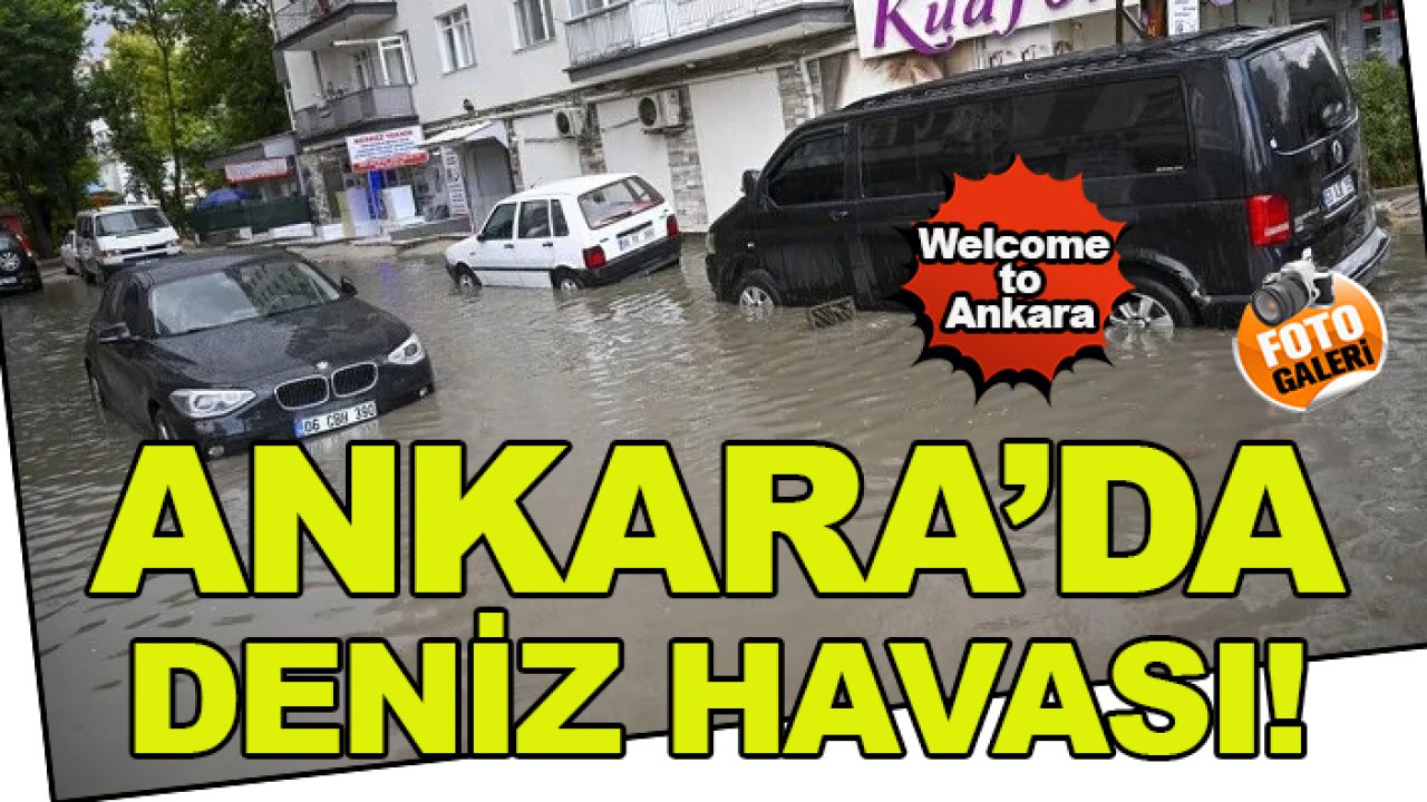 Ankara'da yağmur yağdı, deniz görüntüsü ortaya çıktı