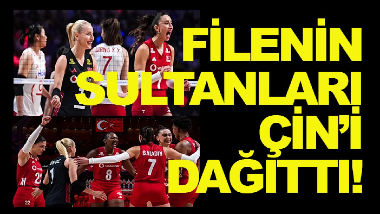 A Milli Kadın Voleybol Takımı Çin'i eze eze yendi