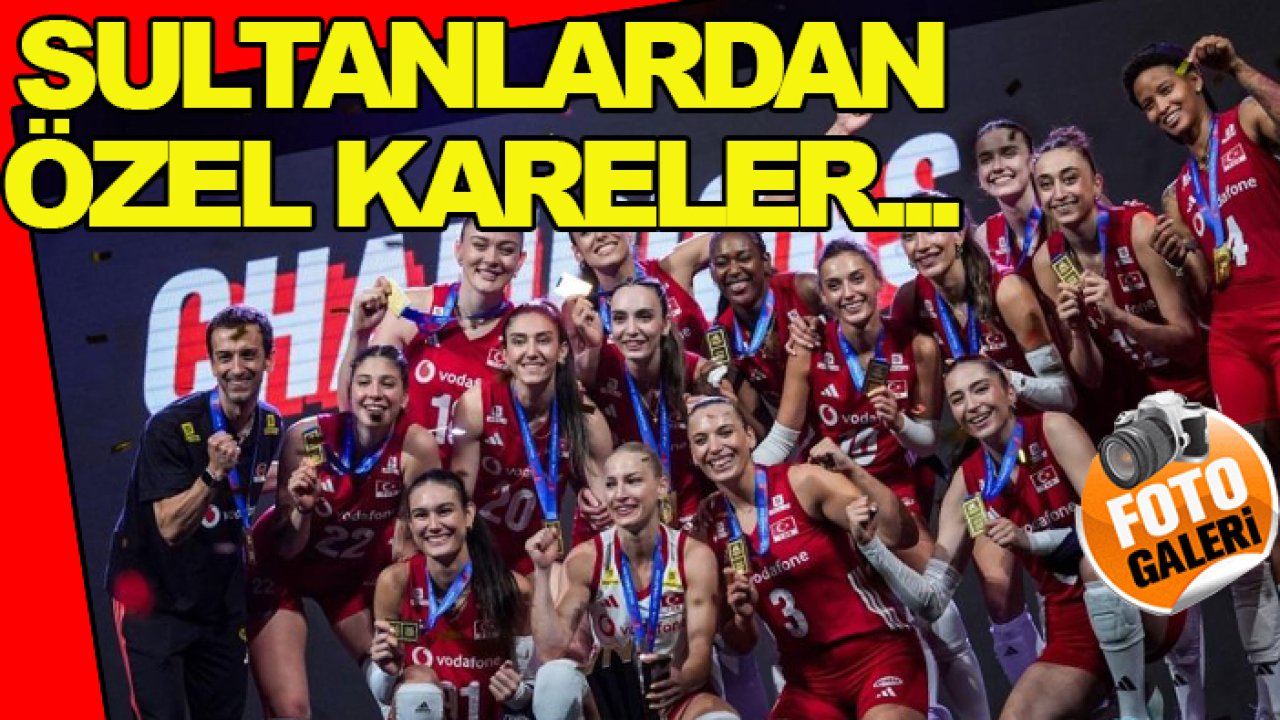 Şampiyon olan Filenin Sultanları'ndan galibiyet kareleri...