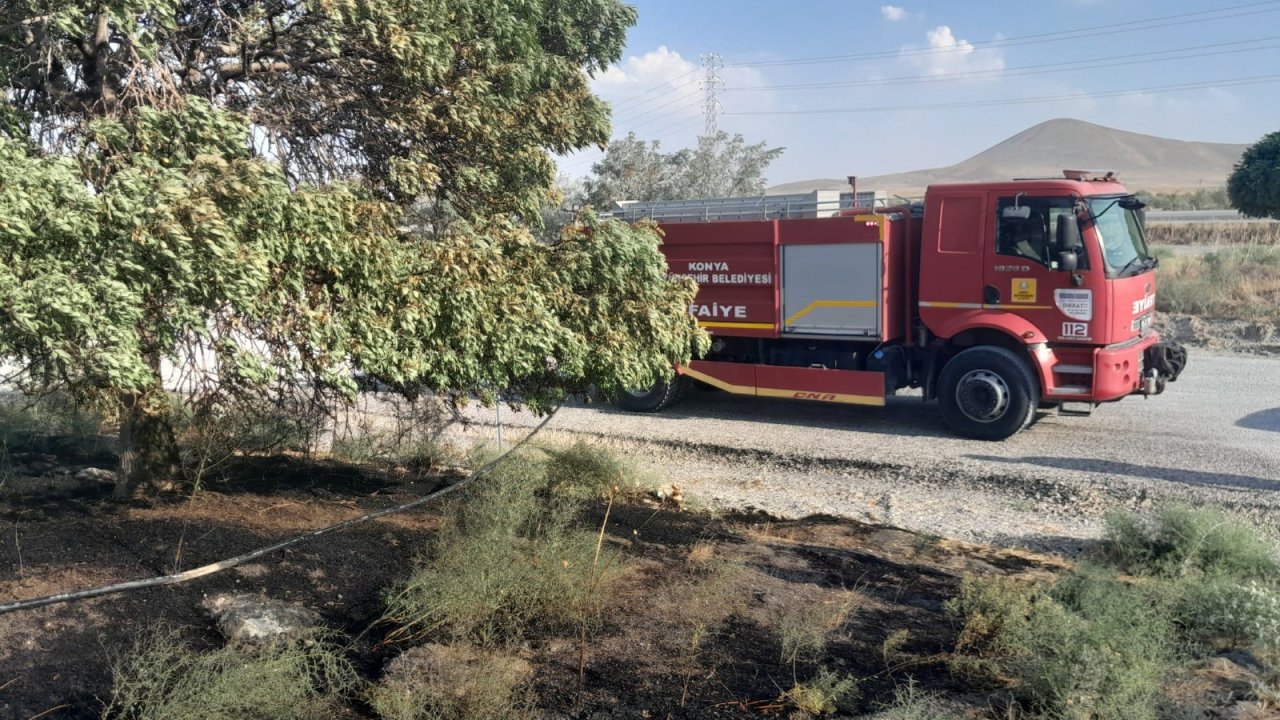Konya'da büyük ihmal! Acıgöl’de yangına sebep oldu