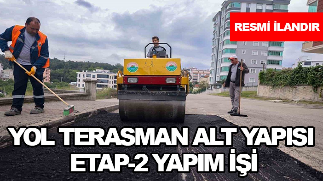 Yol terasman alt yapısı Etap-2 yapım işi