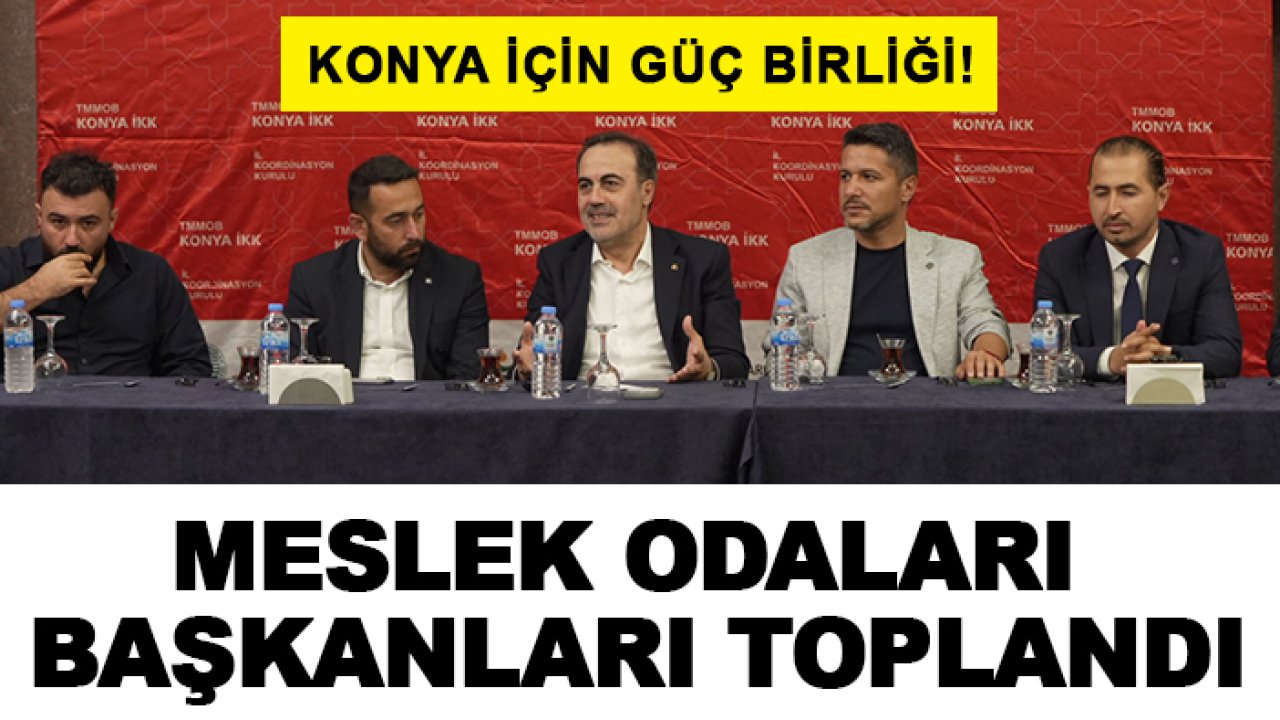 Konya için güç birliği! Meslek odaları başkanları toplandı