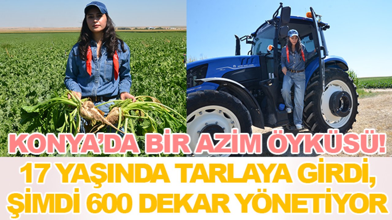 Konya'da bir azim öyküsü! 17 yaşında tarlaya girdi, şimdi 600 dekar yönetiyor