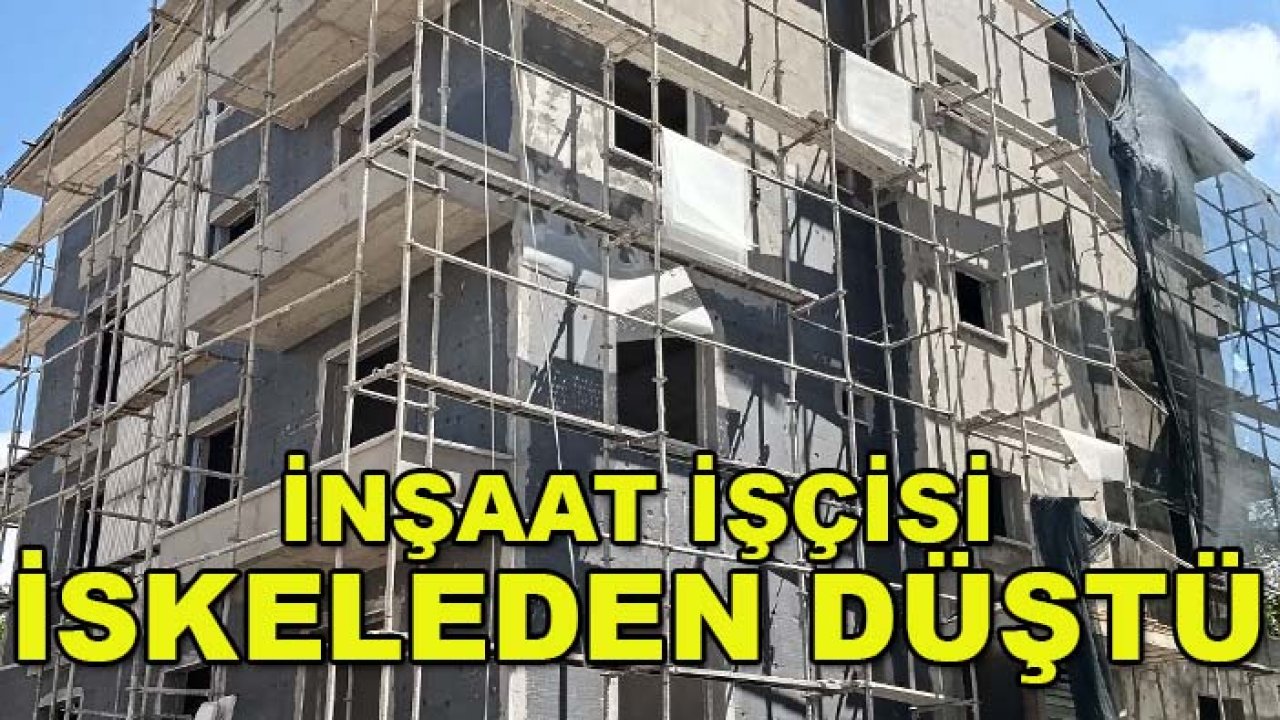 Konya’da yürekleri ağza getiren an! İnşaat işçisi iskeleden düştü