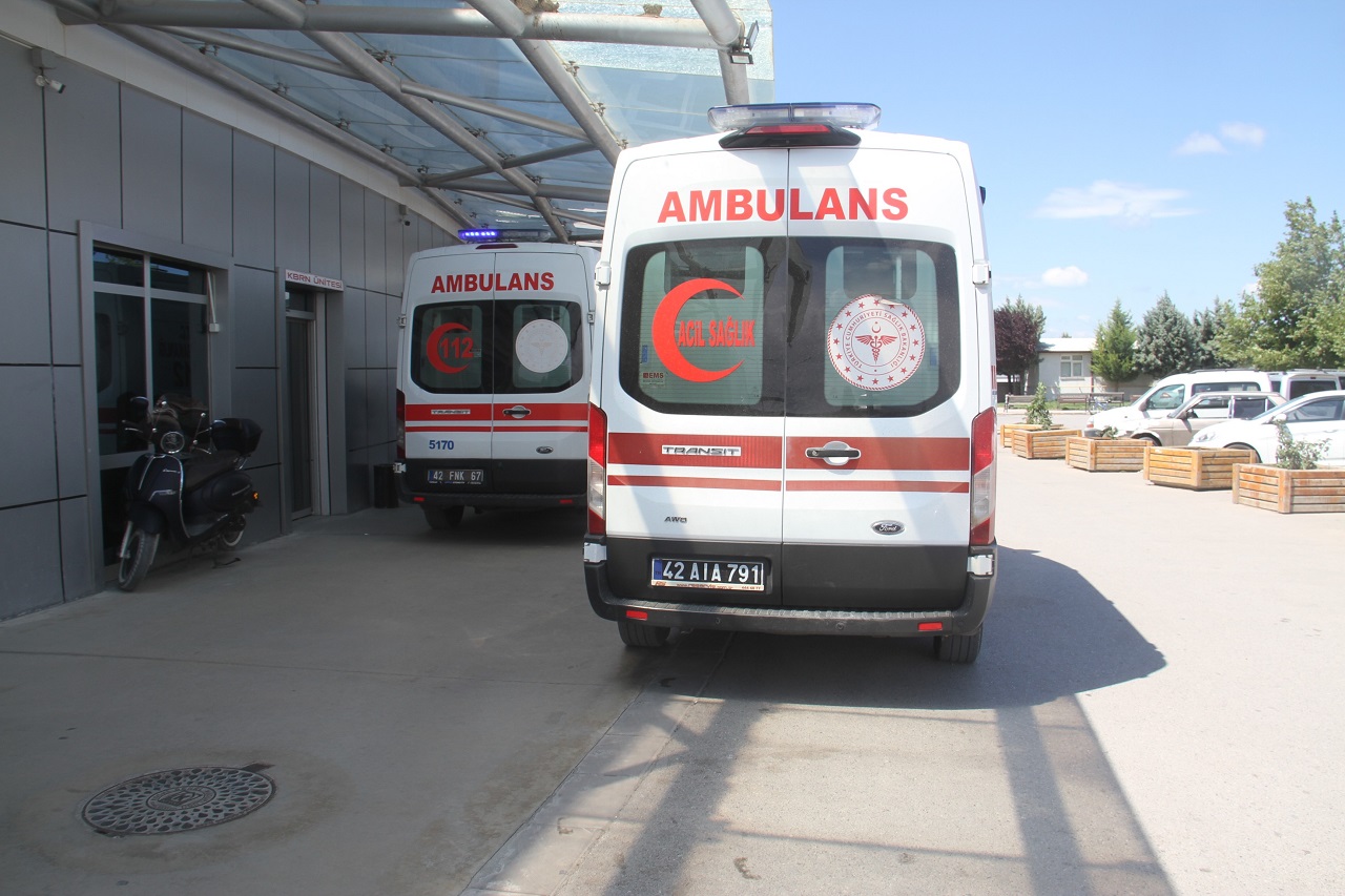 Konya'da motosikletten düşen kişi yaralandı!