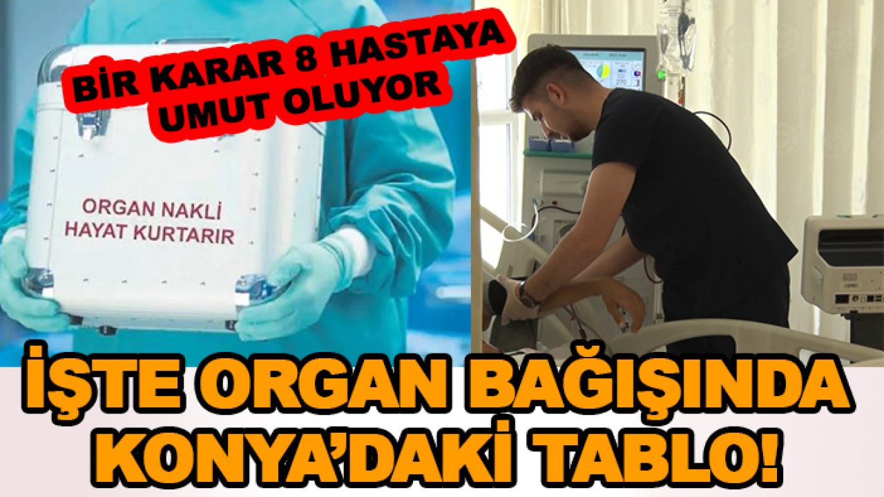 Bir karar 8 hastaya umut oluyor: İşte organ bağışında Konya’daki tablo!
