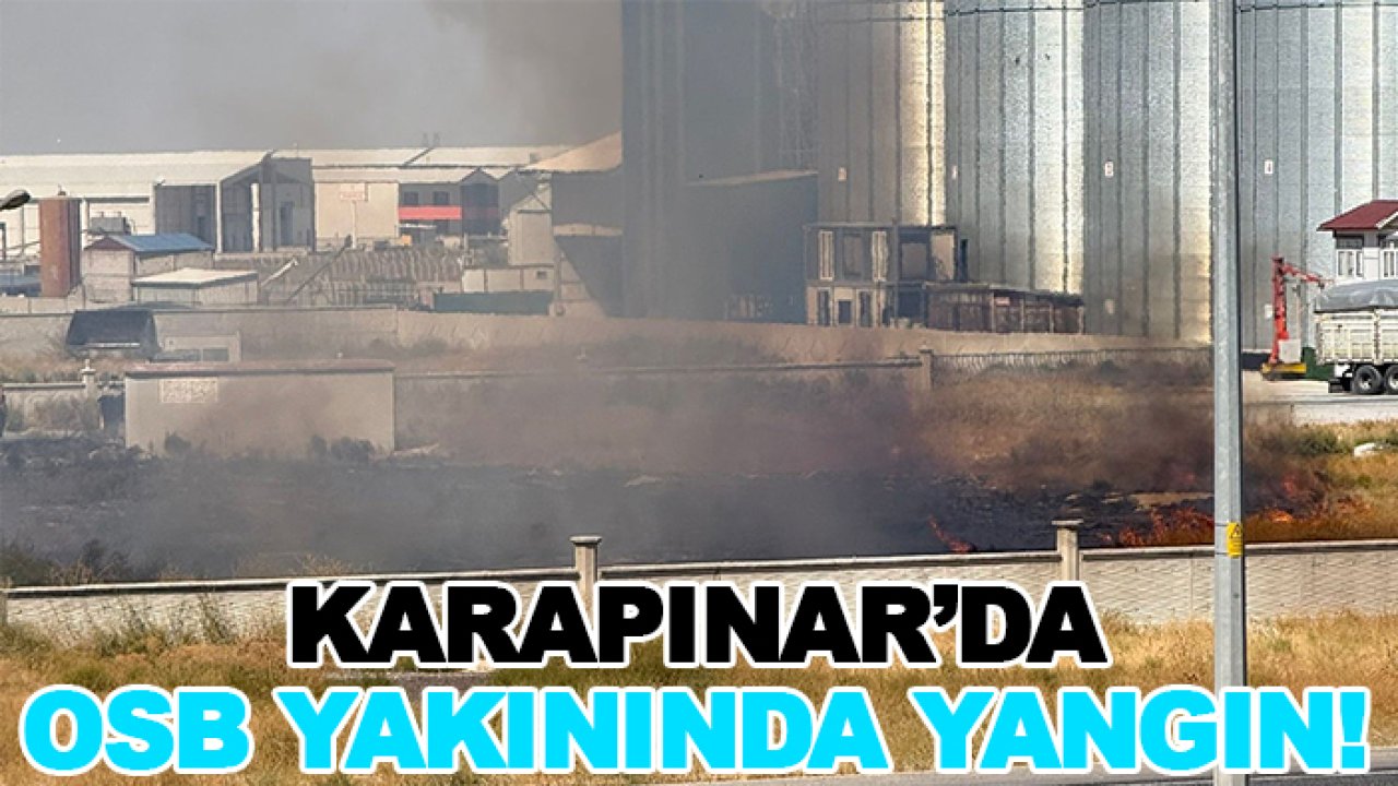 Karapınar’da OSB yakınında yangın!