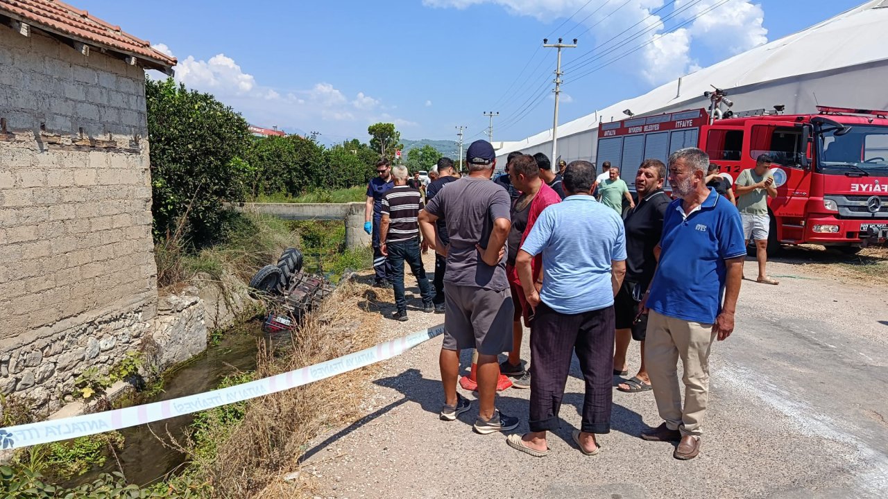 Sulama kanalına düşen traktörün sürücüsü hayatını kaybetti