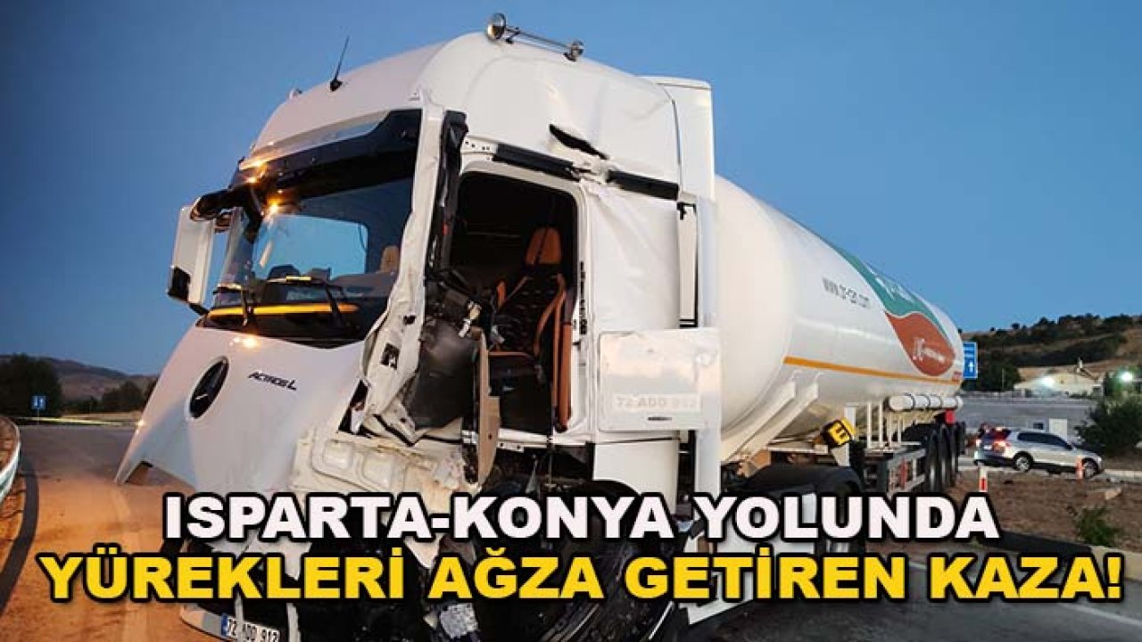 Isparta-Konya yolunda yürekleri ağza getiren kaza! 3 kişi yaralandı