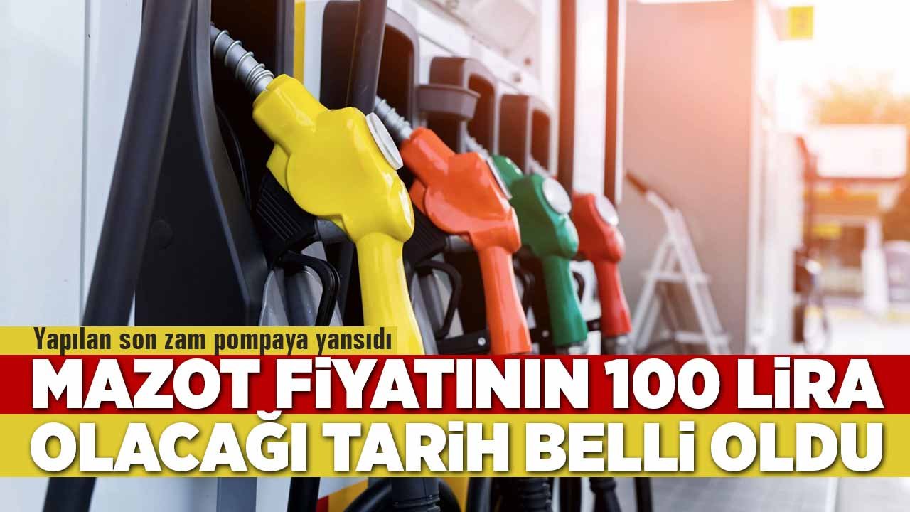 Mazot fiyatının 100 lira olacağı tarih belli oldu