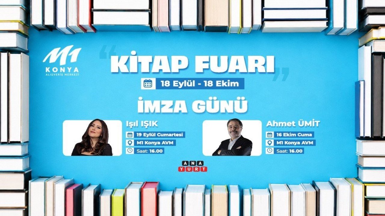 M1 Konya AVM’de Kitap Fuarı kapılarını açıyor