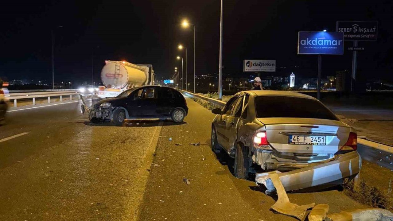 Kayseri’de korkutan kaza! İki otomobil çarpıştı
