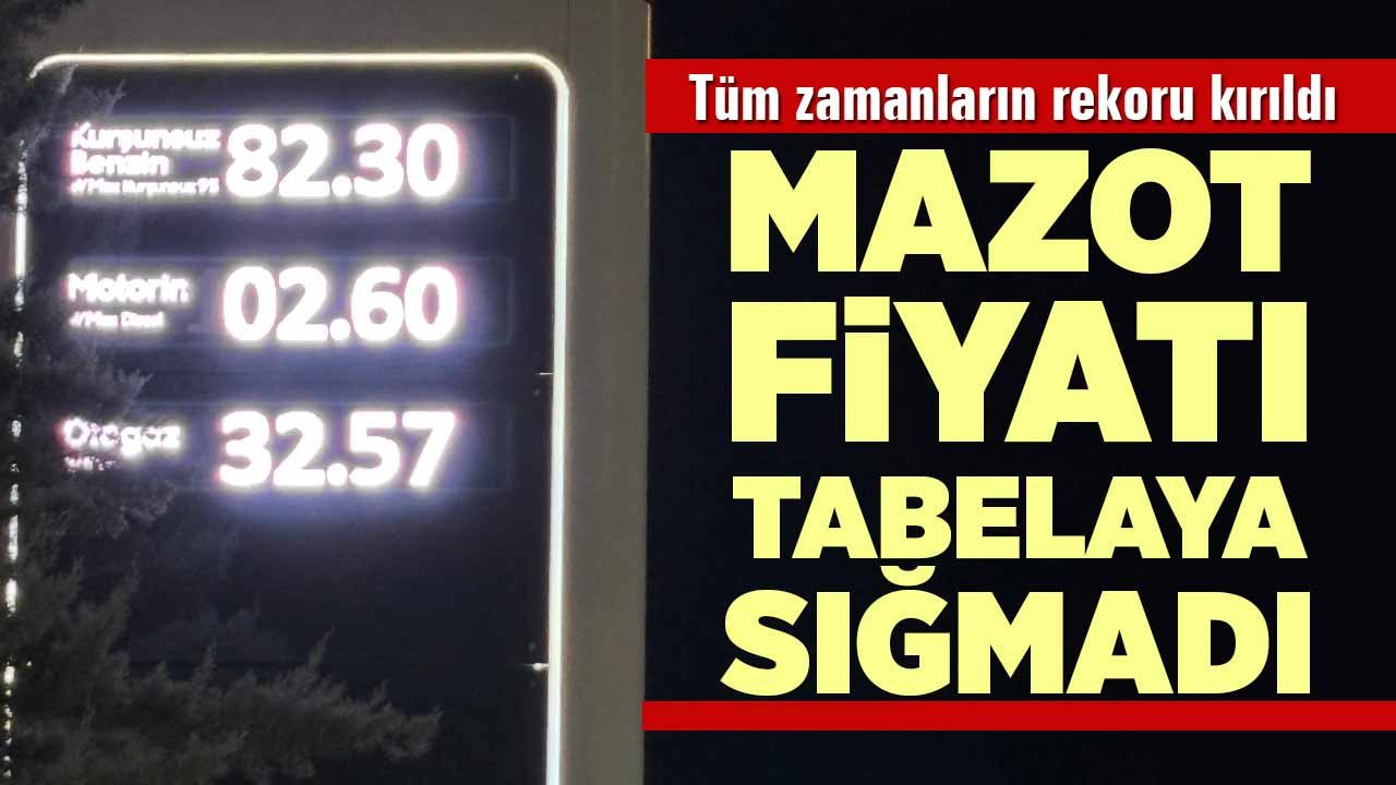 Konya'da mazot fiyatı tabelaya sığmadı