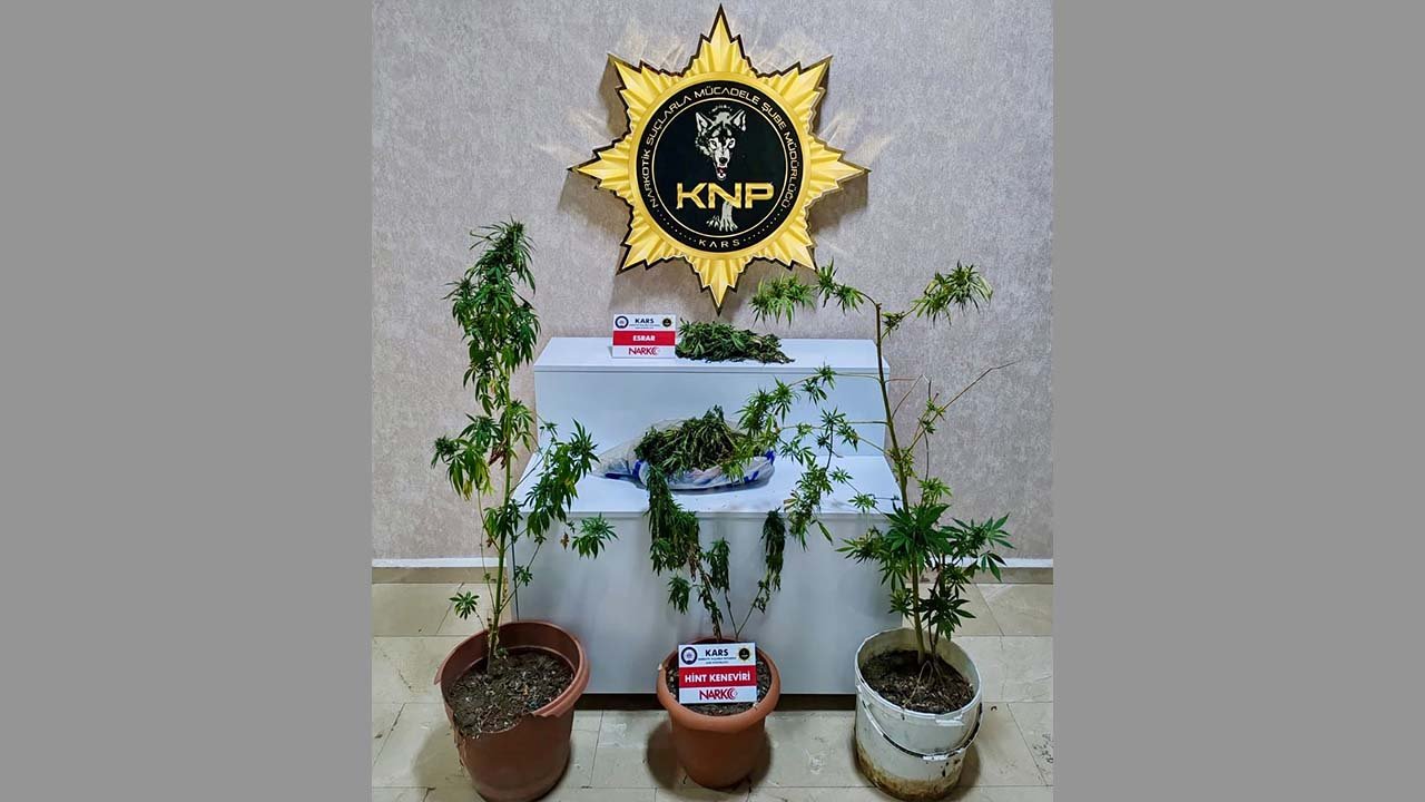Kars’ta narkotik operasyonu! Evden çıkanlar şaşkına çevirdi