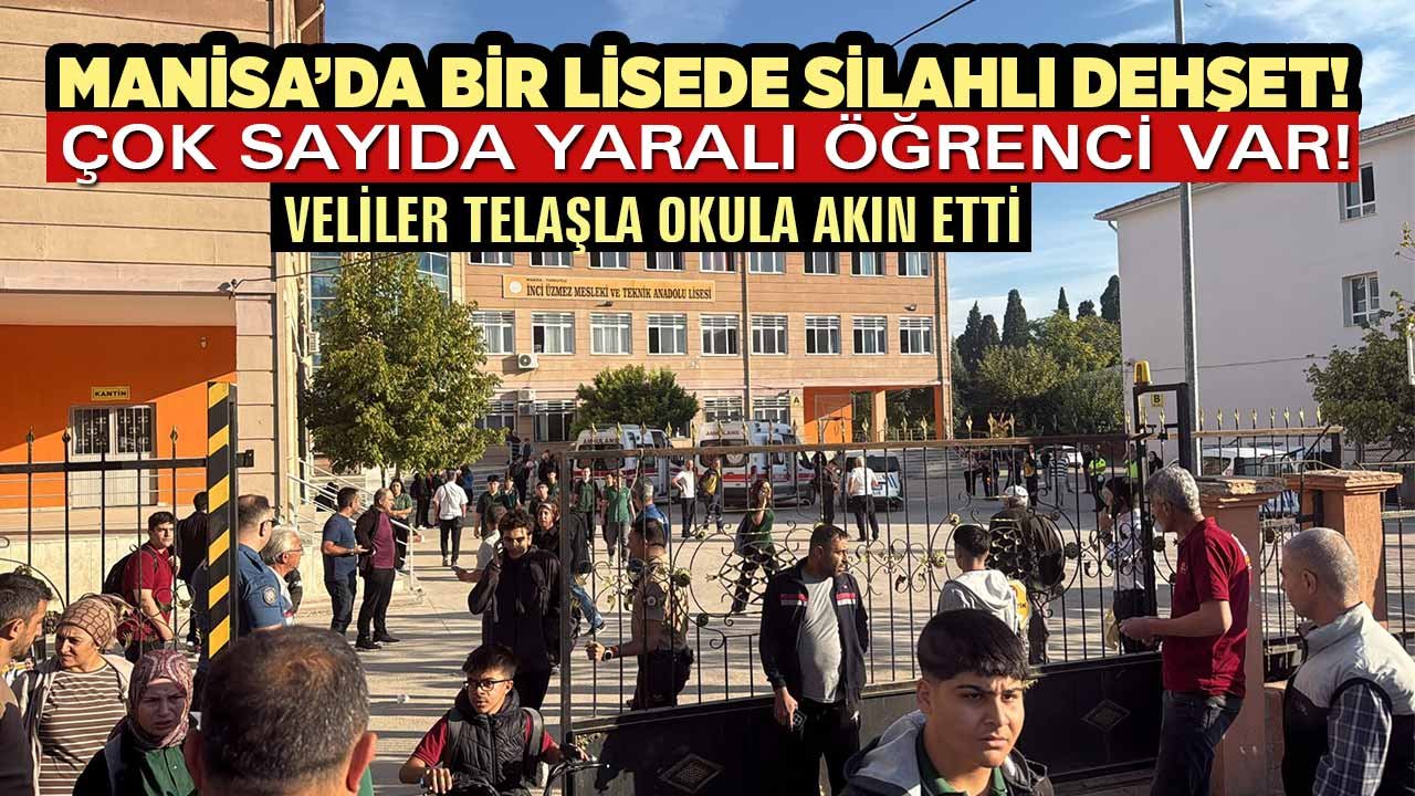 Manisa’da okula silahlı saldırı! Duyan veliler telaşla okula akın etti