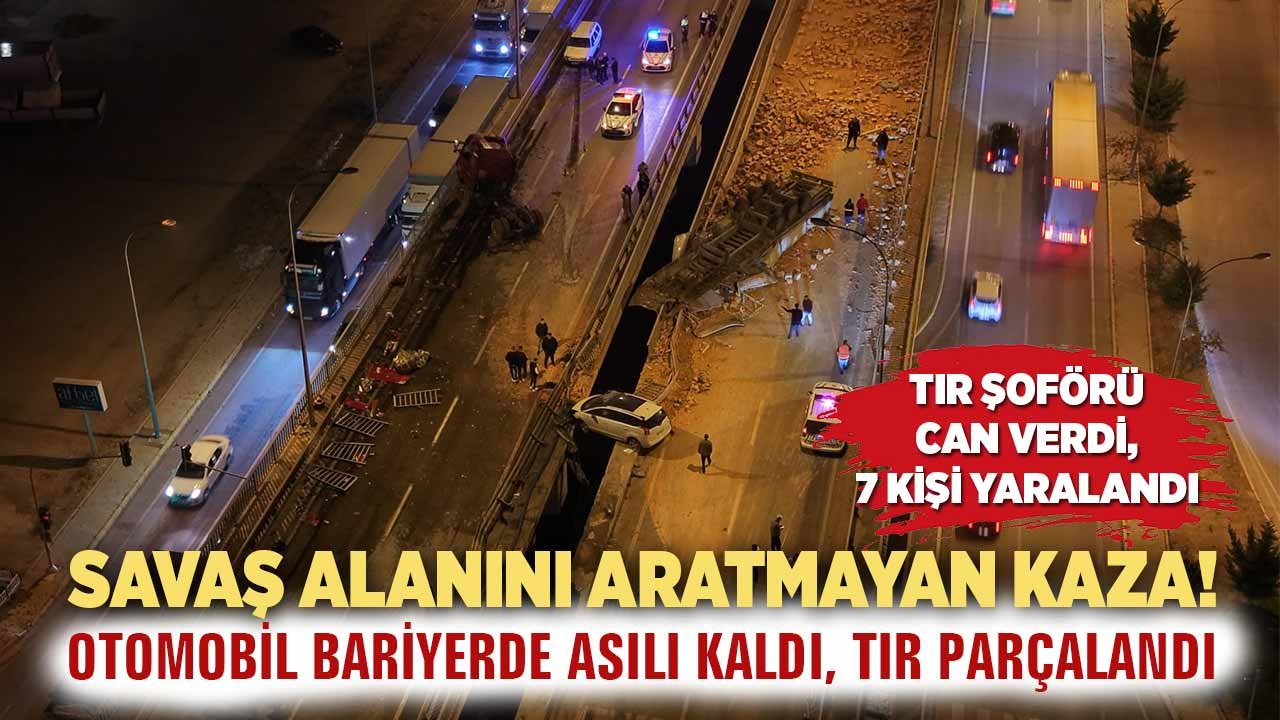Savaş alanını aratmayan kaza! 1 kişi can verdi 7 kişi yaralandı