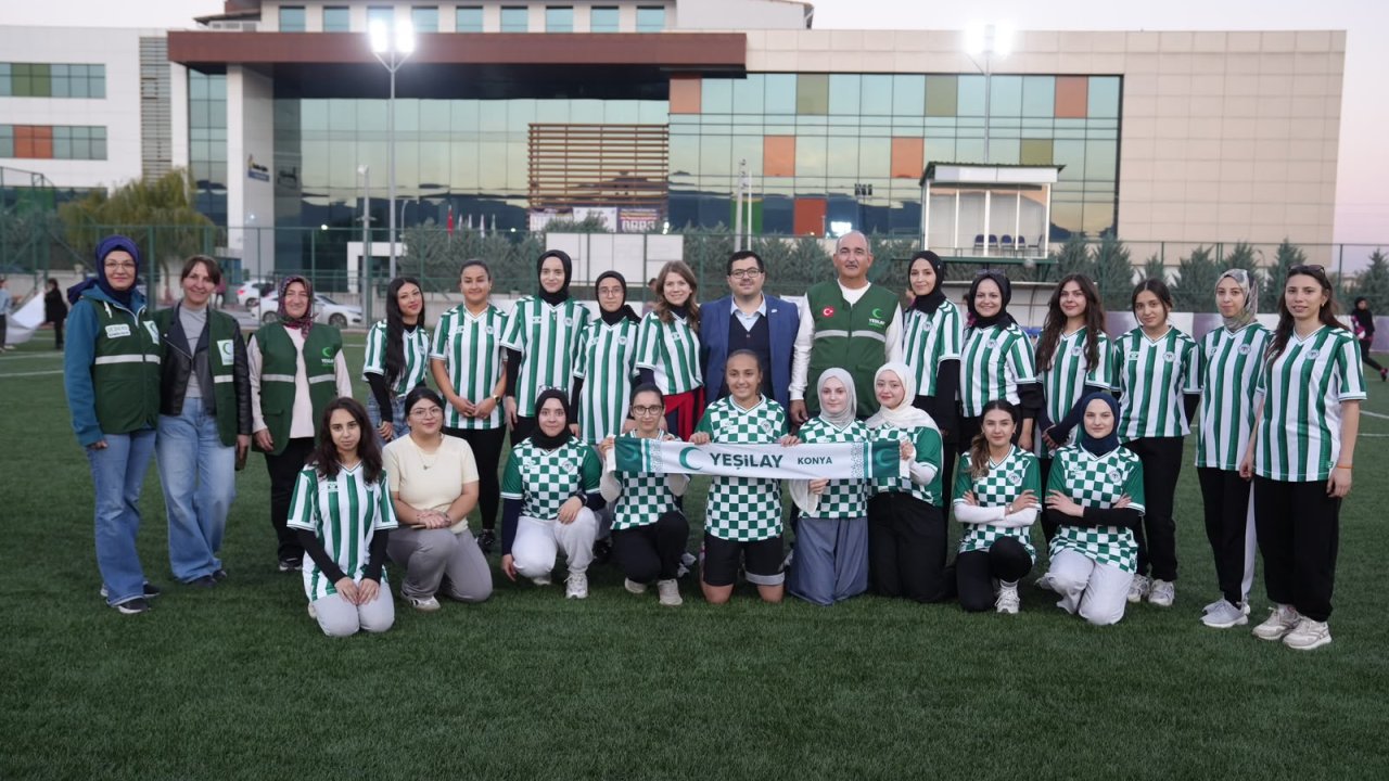 Konya’da dikkat çeken maç! Rekabet değil, dayanışma ön plandaydı