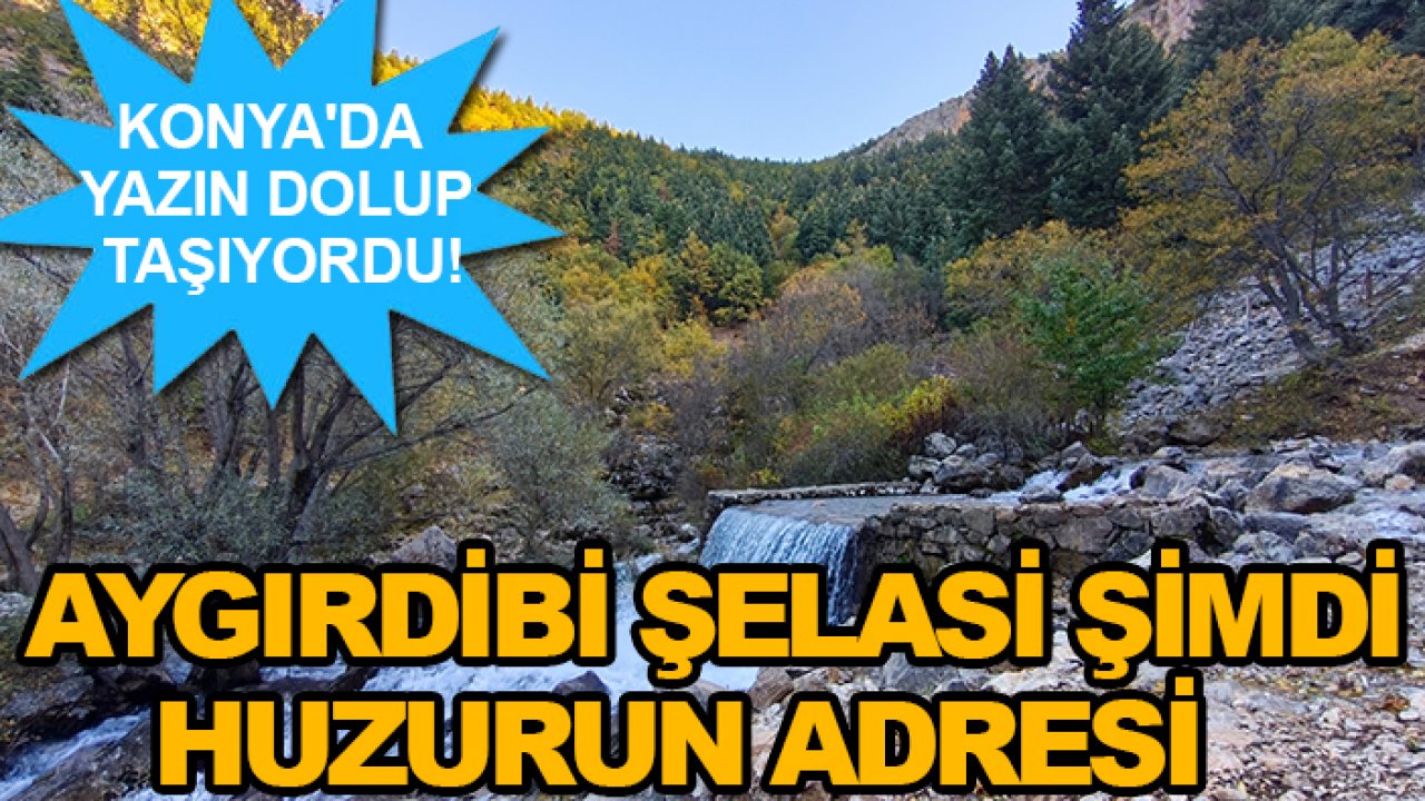 Konya'da yazın dolup taşıyordu! Aygırdibi Şelasi şimdi huzurun adresi