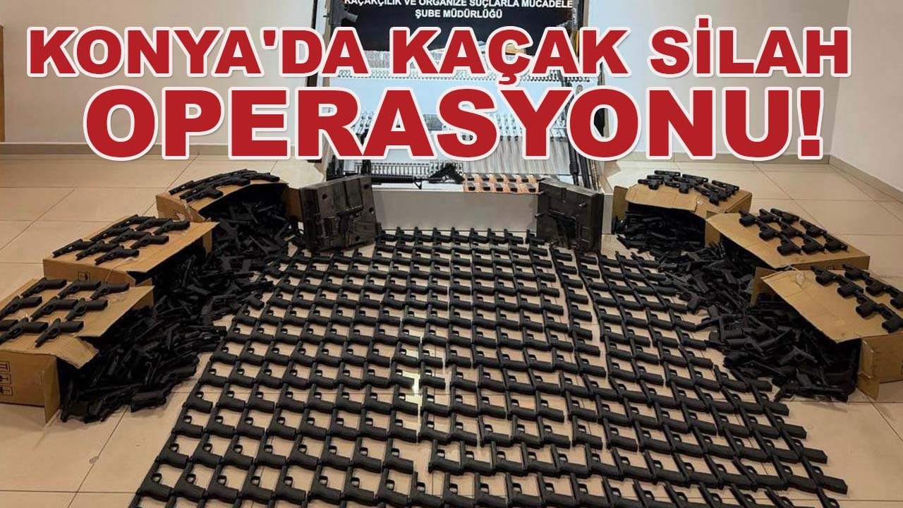 Konya'da kaçak silah operasyonu! 4 şüpheli tutuklandı