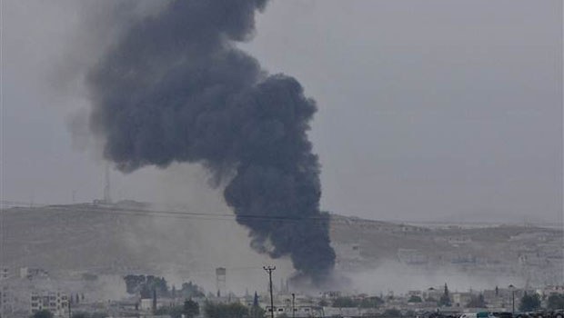 Kobani'de Işid Hedefleri Bombalandı