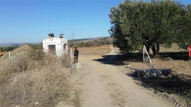 Zeytinlerini korumaya gelen köylülere özel güvenlikten kelepçe ve biber gazı