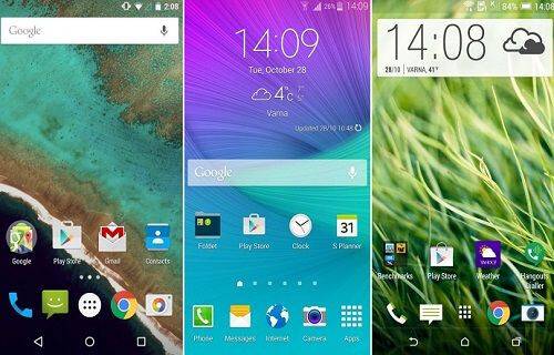 Android Lollipop-TouchWiz-Sense-LG ve Xperia arayüz karşılaştırması