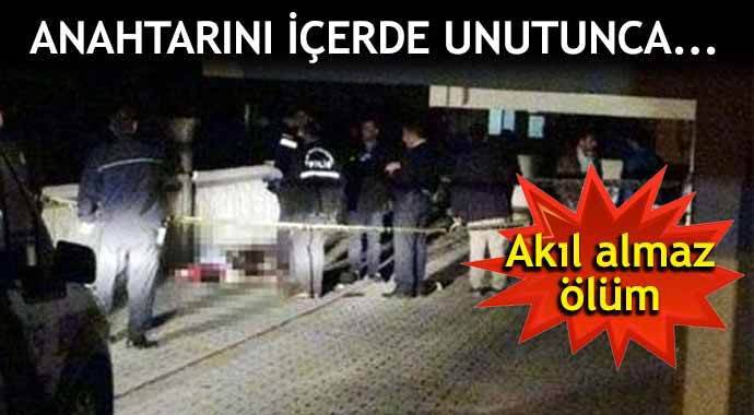Evinin balkonuna iple girmek isterken öldü