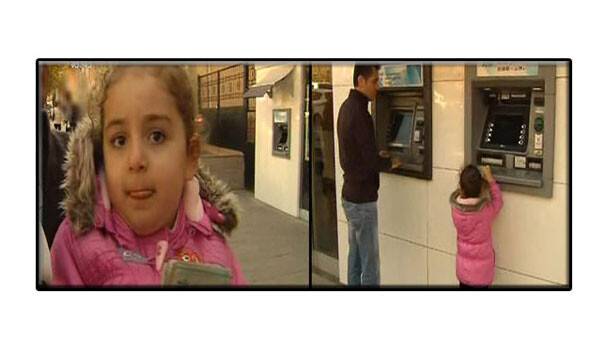 4 yaşında bankamatikten 4 bin lira para çekti