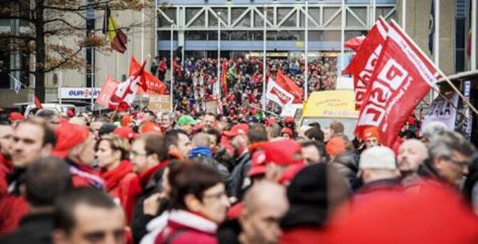 Brüksel'de yüzbinler ‘kemer sıkmaya hayır’ dedi