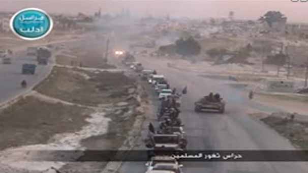 Nusra'dan IŞİD'i unutturacak devasa askeri konvoy!
