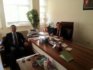 Savaş Hoca, Namık Ceyhan Müdürümüz ile sohbette