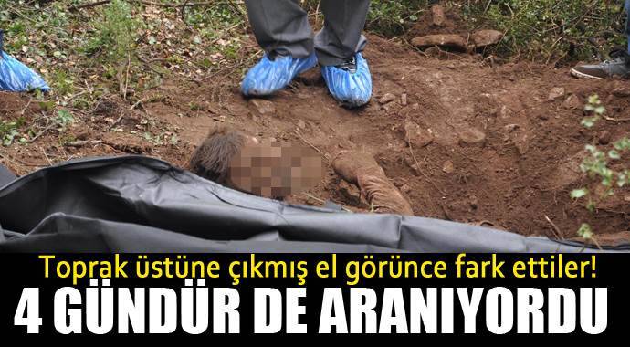 Denizli'de vahşet! Toprak üstüne çıkmış el görünce...