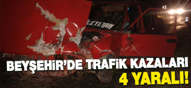 Beyşehir'de trafik kazaları