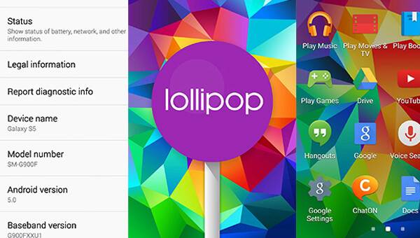 Galaxy S5'e Lollipop Güncellemesi Yayınlandı