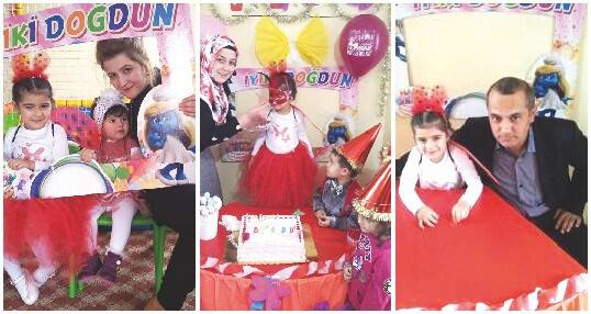 Eylül Rana Avseren İçin Bilge Çocuk Kreşinde Yaş Pastalı Kutlama