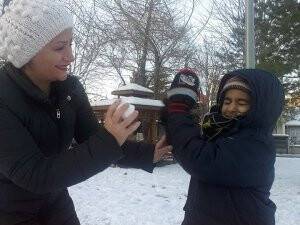 Sevde Bayat ile Ege’nin kar mutluluğu