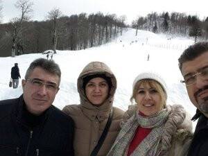 Kaftanoğlu ve Ayata ailelerinden karlı dağlarda